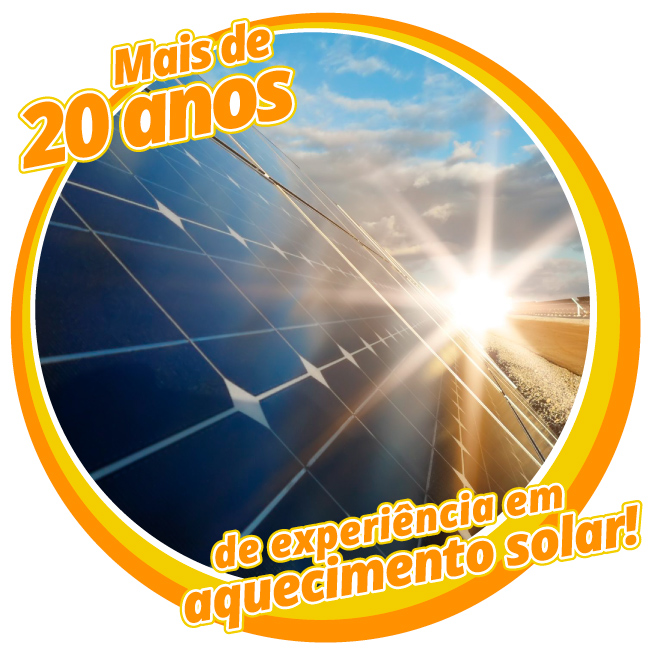 20 anos de experiência em aquecimento solar